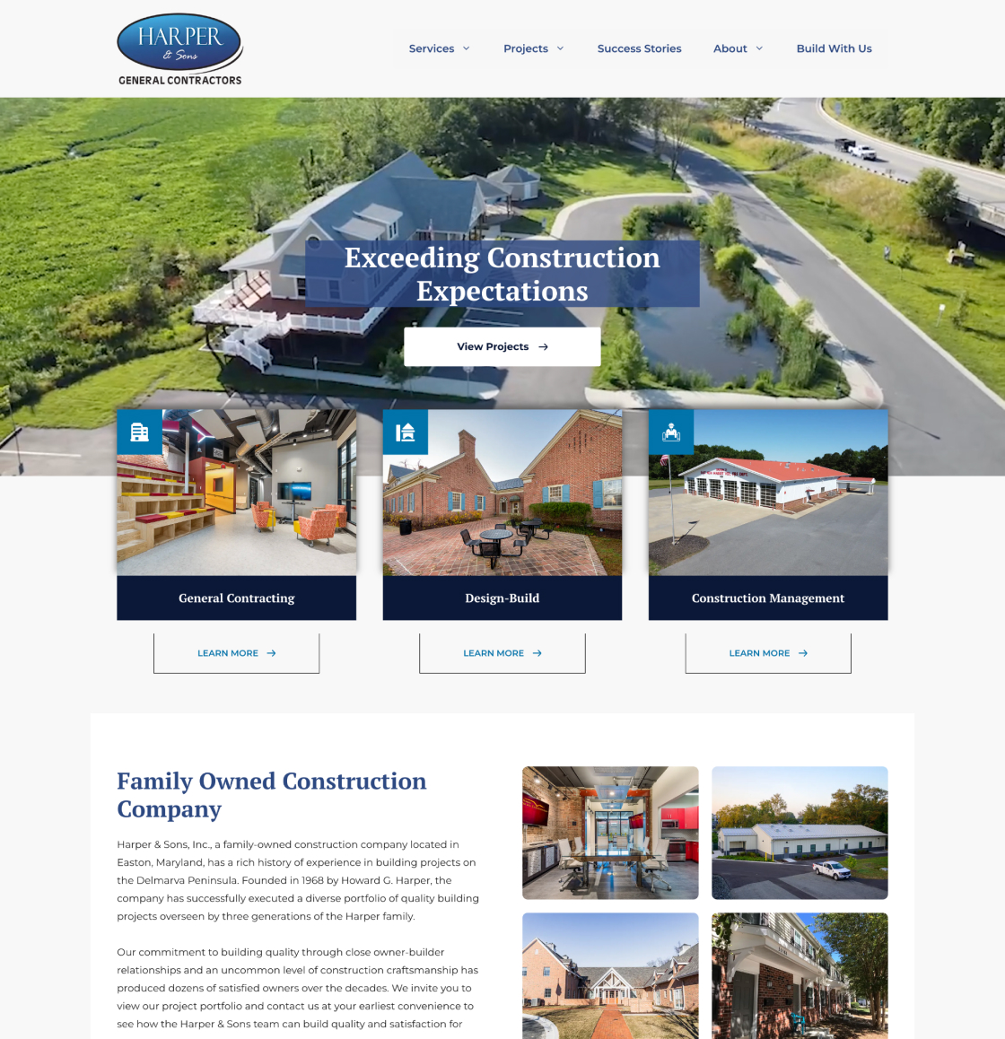 Harper and Sons Website Redesign 
