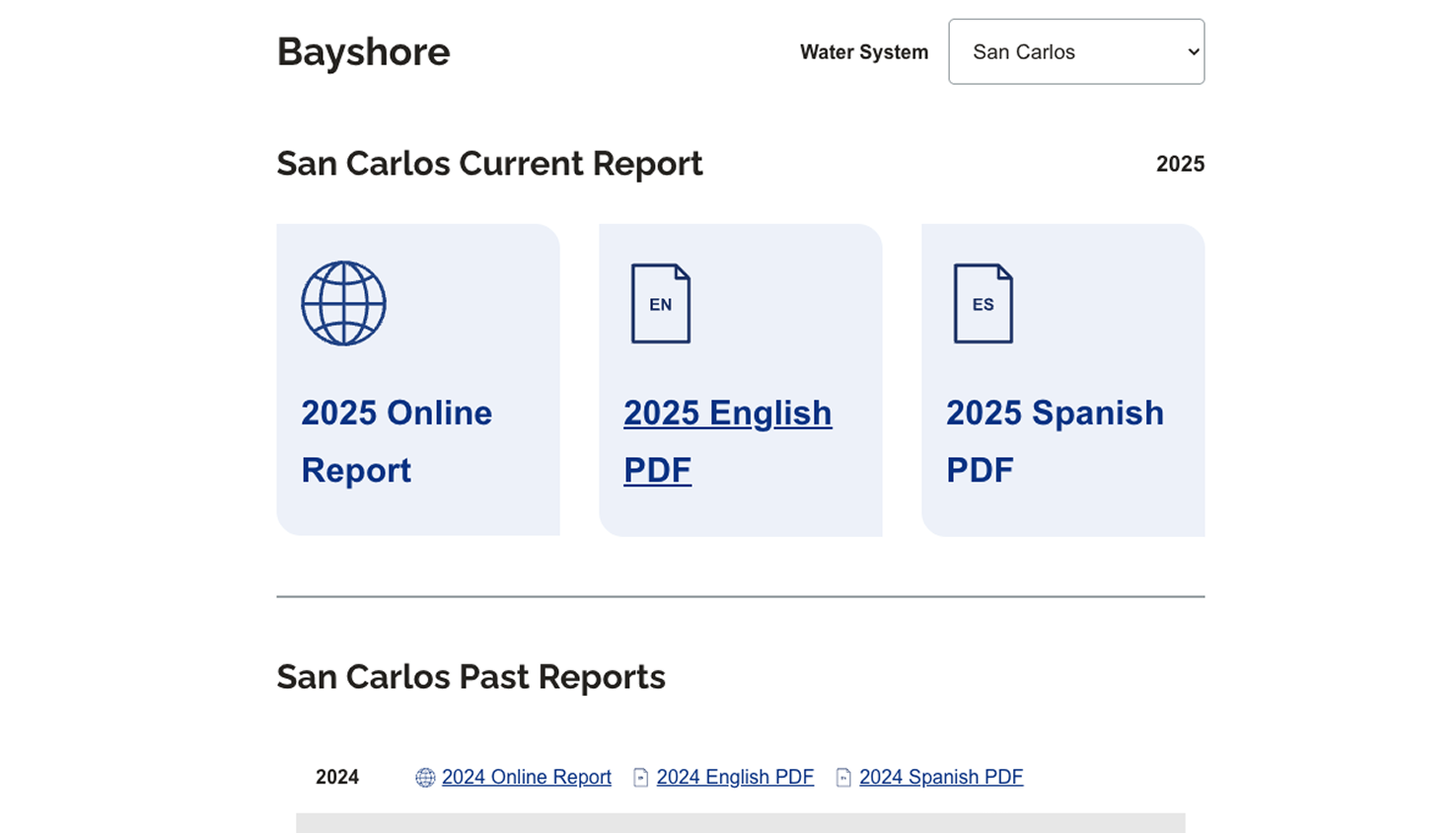 Cal Water Reports